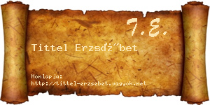 Tittel Erzsébet névjegykártya