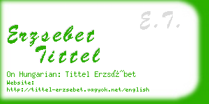 erzsebet tittel business card